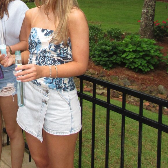 Zara Patterned Tube Top - Picture 2 of 3